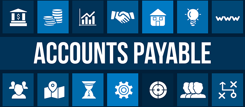 Icons representing the various aspects of accounts payable
