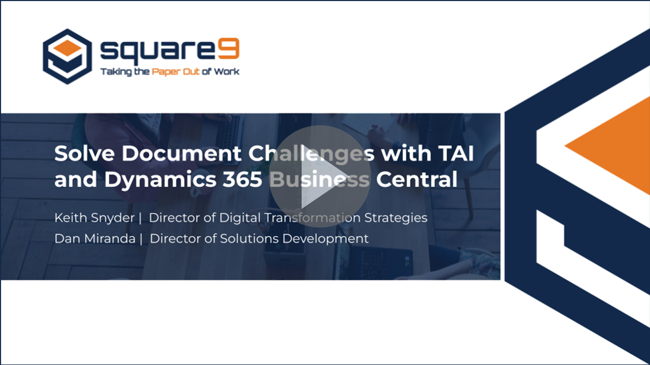 Solve Document Challenges with TAI and Dynamics 365 Business Central